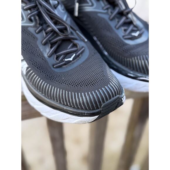 HOKA Bondi 7 Men’s Size 10 Black Athletic Shoes Comfort Walking Shoes - Picture 4 of 16